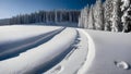 image that focuses on the textures of snow whether fresh powder or packed snow