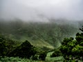 Image of foggy and misty mountian landscape Royalty Free Stock Photo