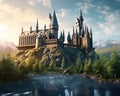 An image in form of a wizarding is what Hogwarts Castle is. Royalty Free Stock Photo