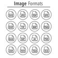 Image format icons - PNG, JPG, EPS, PDF, SVG