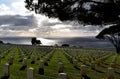 Fort Rosecrans National Cemetery on a cloudy sunset