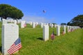 Fort Rosecrans Veterans Cemetery in San Diego Royalty Free Stock Photo