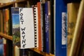 Fort Wayne sign on bookstore bookshelf in Indiana Royalty Free Stock Photo