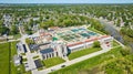 Fort Wayne water treatment plant aerial neighborhood housing in background landscape