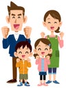 Four in family. that seems to be enjoyable Royalty Free Stock Photo