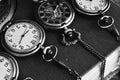 Four Antique Pocket Watchs Royalty Free Stock Photo