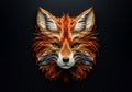 Image of fox face is carefully crafted on a clean background. Wildlife Animals. Illustration, Generative AI