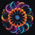 The image of a fractal illustration. Infinite Intricacy: The Art of Fractal Patterns