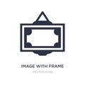 image with frame icon on white background. Simple element illustration from UI concept Royalty Free Stock Photo