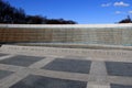 Image of The Freedom Wall, with thousands of gold stars in memory of lives lost, WWII Memorial,Washington,DC,2015