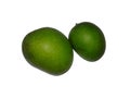 This is the image of fresh green raw mango  isolated on with background Royalty Free Stock Photo