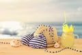 Image of fresh lemonade drink in cute pineapple shape glass with Royalty Free Stock Photo