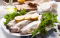 Image of freshness trout and vegetables