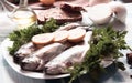 Image of freshness trout and vegetables