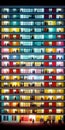 Image of front view of a big town block apartment building at night with multicolor lights in windows made with generative AI Royalty Free Stock Photo