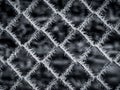 Image of frozen barbed wire in the winter Royalty Free Stock Photo