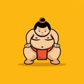 Image of a funny sumo illustration