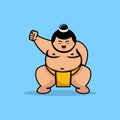 Image of a funny sumo illustration