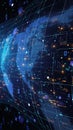 Image Futuristic digital data network illustrated with global 5G connections Royalty Free Stock Photo