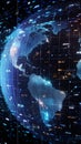 Image Futuristic digital data network illustrated with global 5G connections Royalty Free Stock Photo