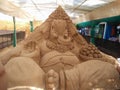 Ganesh Lord made from Sand Art