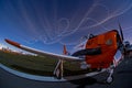 Gary Rower night airshow routine Royalty Free Stock Photo