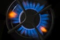 gas stove flame Royalty Free Stock Photo