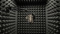Professional Studio Microphone in Acoustic Foam Booth Royalty Free Stock Photo