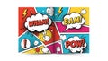 Comic Book Sound Effects and Action Words Royalty Free Stock Photo