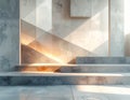 Abstract concrete staircase Royalty Free Stock Photo