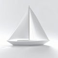 Minimalist white sailboat Royalty Free Stock Photo