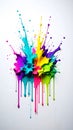 Fluorescent paint impact Royalty Free Stock Photo