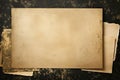 Blank vintage photo paper isolated Royalty Free Stock Photo
