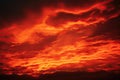 concept world end saster terrorism terror war armageddon cataclysm horror design space copy background sunset red fiery clouds sky