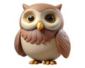 A Plastic 3D Toy of an Owl, Semi realism