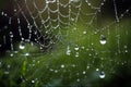 Dew drops web spider drip gobbet spider\'s blob bead dripped dab condensation closeup nature dash sweating dew-drop waterdrop wate
