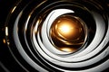 Gun barrel effect - a classic James Bond 007 theme - 3D rendering Royalty Free Stock Photo