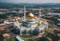 Hassanil view Asr Darussalam aerial mosque Jame\' Brunei Bokliah