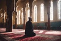 praying muslim dress Islam man custom mosque Royalty Free Stock Photo