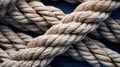 Textured Braided Rope Tied in Sturdy Knot - Nautical Bond