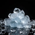 Ephemeral structure made of ice: AI Generated Royalty Free Stock Photo