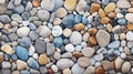 Natural Textured Ground with Abundance of Pebbles & Rocks Outdoors