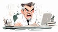 Angry Boss Businessman Vector Isolated Angry Expression Royalty Free Stock Photo