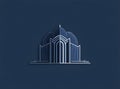 Blue mosque Logo: Dynamic Vector Graphic, Islamic logo, generative using ai tool