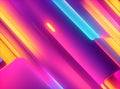 bright neon rays and glowing lines, 3d render, abstract colorful background, Pink yellow blue creative wallpaper, generative using Royalty Free Stock Photo