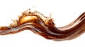 Brown Liquid Wave Splashes Isolated White Background Royalty Free Stock Photo