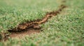 Chinch Larva Causing Lawn Grub Damage and Grass Destruction Royalty Free Stock Photo