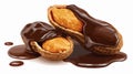 Decadent Peanut Covered in Melted Chocolate Delight for Nutritious Snack Royalty Free Stock Photo