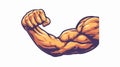 Dynamic Strong Arm Cartoon Vector Illustration Royalty Free Stock Photo