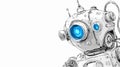 Futuristic Robot with Blue Light Vector Outline Drawing Royalty Free Stock Photo